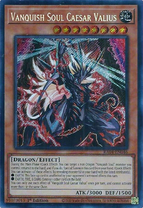 Image for Vanquish Soul Caesar Valius (Secret Rare) (Quarter Century Stampede) (RA04-EN046) - YuGiOh