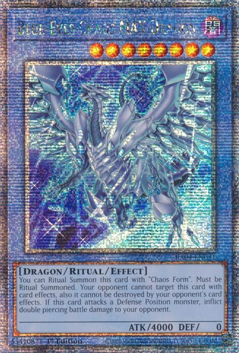 Image for Blue-Eyes Chaos MAX Dragon (New Art) (Quarter Century Secret Rare) (Quarter Century Stampede) (RA04-EN051) - YuGiOh