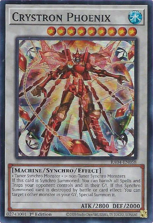 Image for Crystron Phoenix (Quarter Century Stampede) (RA04-EN058) - YuGiOh