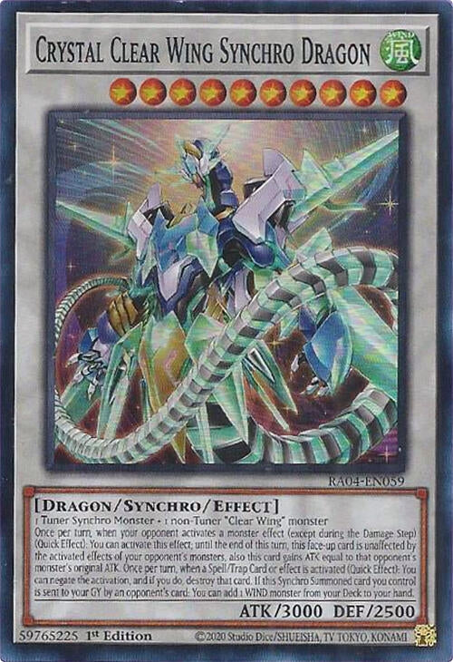 Image for Crystal Clear Wing Synchro Dragon (Quarter Century Stampede) (RA04-EN059) - YuGiOh