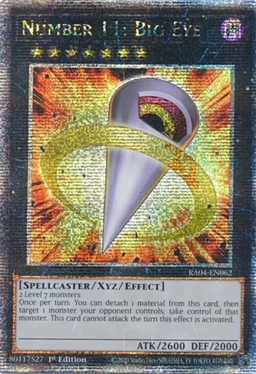 Image for Number 11: Big Eye (Quarter Century Secret Rare) (Quarter Century Stampede) (RA04-EN062) - YuGiOh