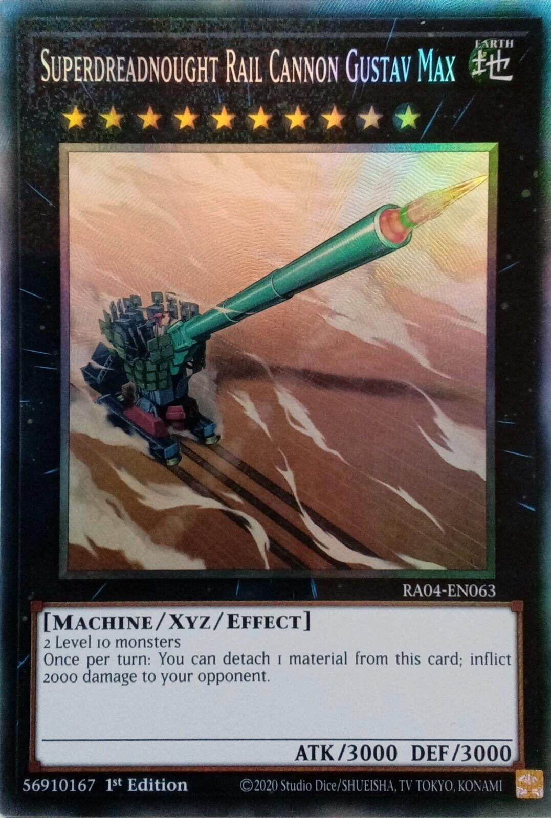 Image for Superdreadnought Rail Cannon Gustav Max (PCR) (Quarter Century Stampede) (RA04-EN063) - YuGiOh
