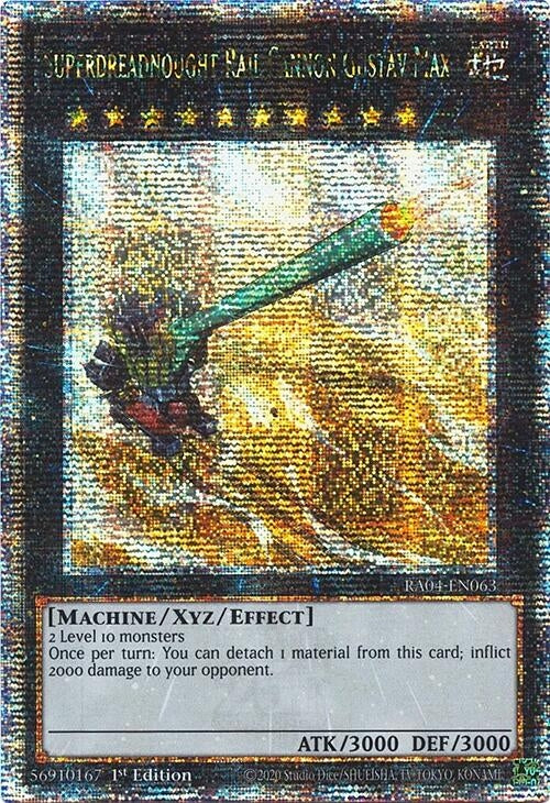 Image for Superdreadnought Rail Cannon Gustav Max (Quarter Century Secret Rare) (Quarter Century Stampede) (RA04-EN063) - YuGiOh