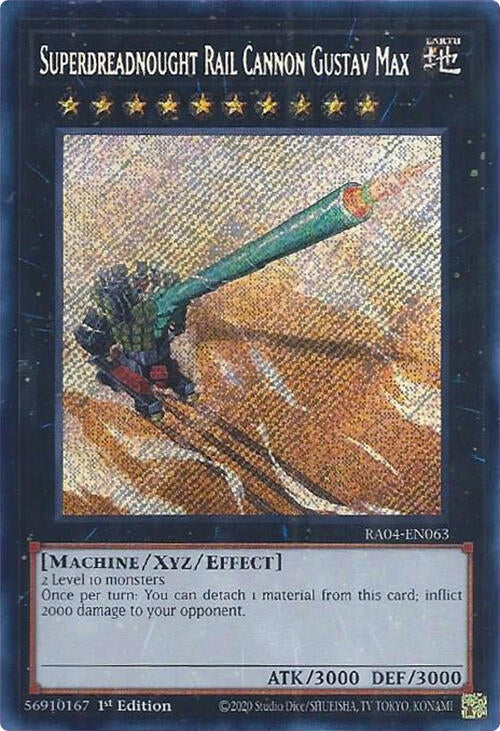 Image for Superdreadnought Rail Cannon Gustav Max (Secret Rare) (Quarter Century Stampede) (RA04-EN063) - YuGiOh