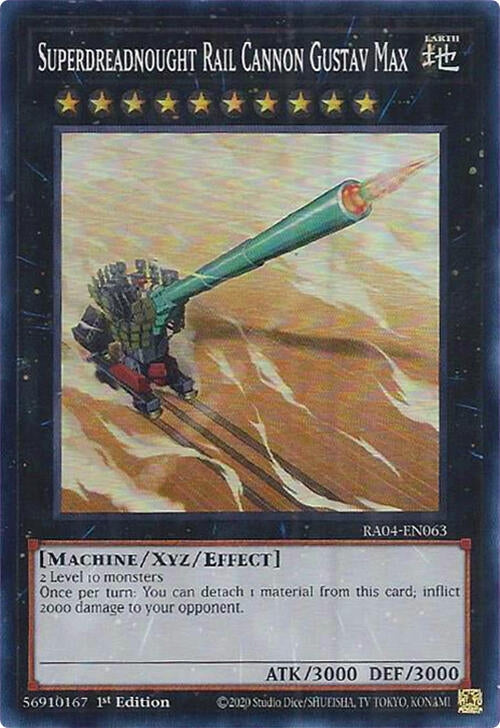 Image for Superdreadnought Rail Cannon Gustav Max (Quarter Century Stampede) (RA04-EN063) - YuGiOh