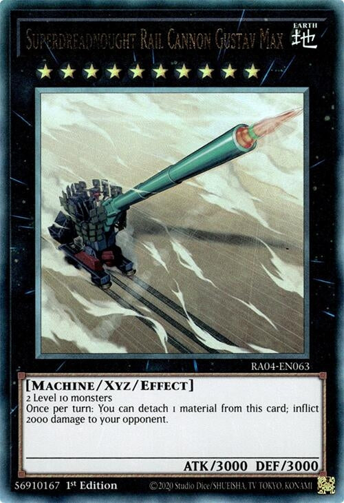 Image for Superdreadnought Rail Cannon Gustav Max (PUR) (Quarter Century Stampede) (RA04-EN063) - YuGiOh