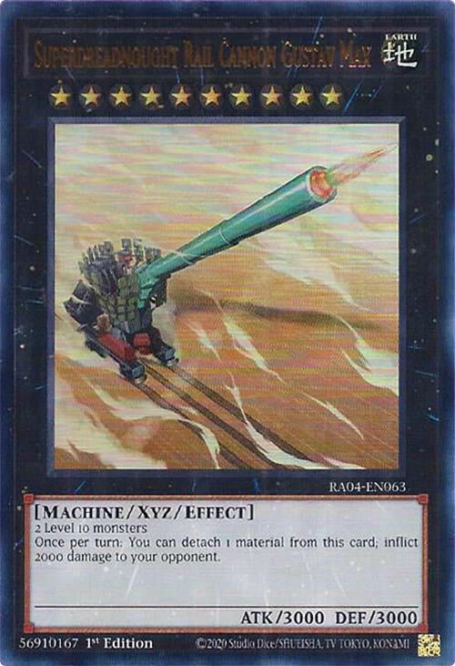 Image for Superdreadnought Rail Cannon Gustav Max (UR) (Quarter Century Stampede) (RA04-EN063) - YuGiOh