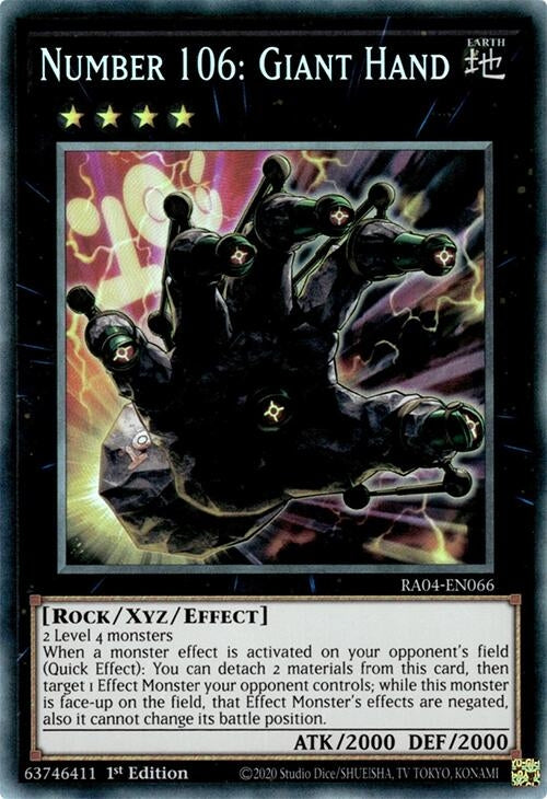 Image for Number 106: Giant Hand (PCR) (Quarter Century Stampede) (RA04-EN066) - YuGiOh
