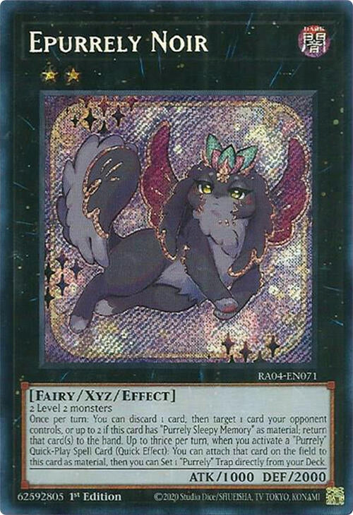 Image for Epurrely Noir (Secret Rare) (Quarter Century Stampede) (RA04-EN071) - YuGiOh