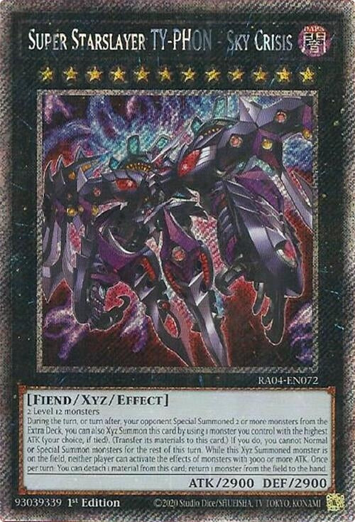 Image for Super Starslayer TY-PHON - Sky Crisis (Platinum Secret Rare) (Quarter Century Stampede) (RA04-EN072) - YuGiOh