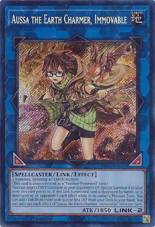 Image for Aussa the Earth Charmer, Immovable (Secret Rare) (Quarter Century Stampede) (RA04-EN078) - YuGiOh