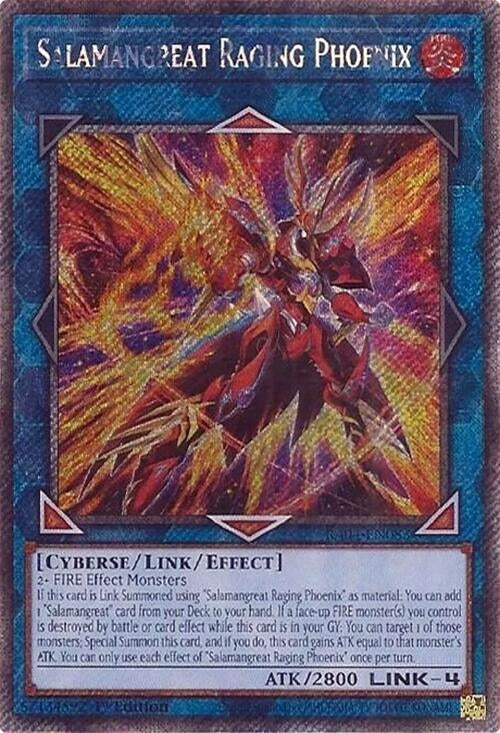 Image for Salamangreat Raging Phoenix (Platinum Secret Rare) (Quarter Century Stampede) (RA04-EN083) - YuGiOh