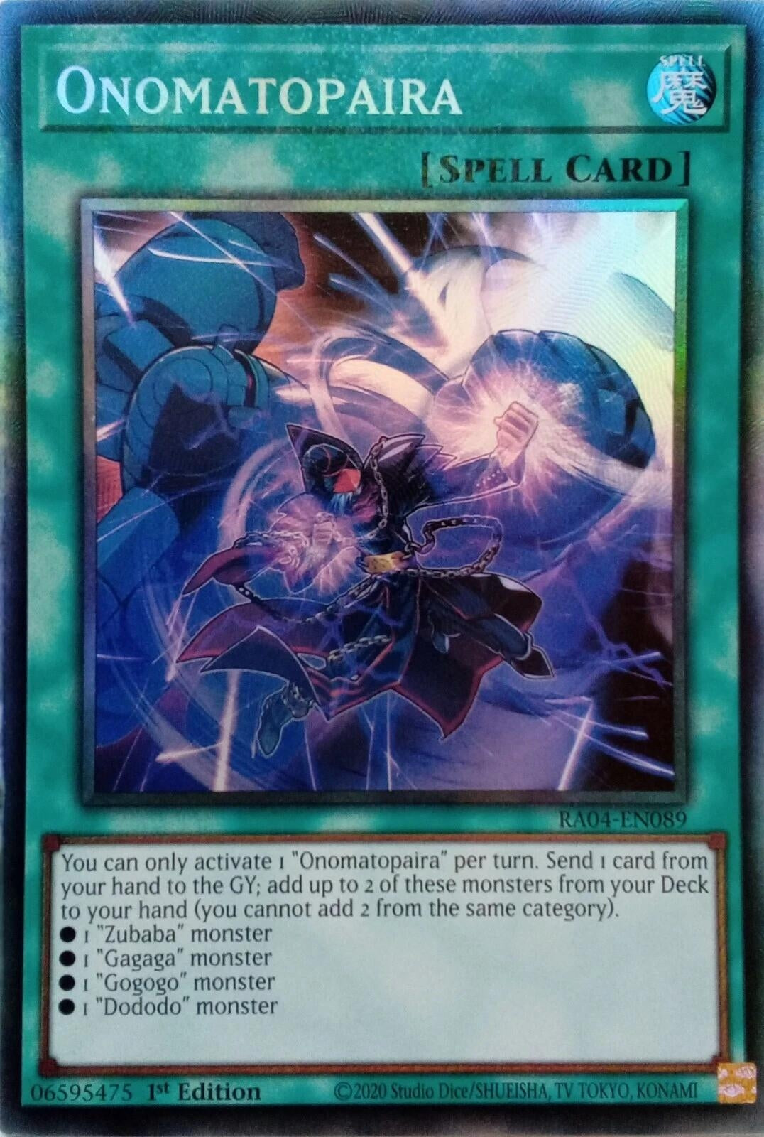 Image for Onomatopaira (PCR) (Quarter Century Stampede) (RA04-EN089) - YuGiOh
