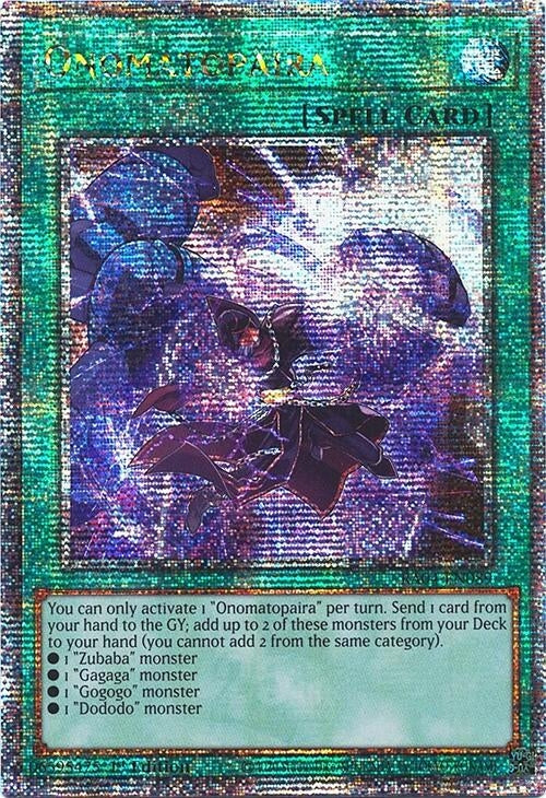 Image for Onomatopaira (Quarter Century Secret Rare) (Quarter Century Stampede) (RA04-EN089) - YuGiOh