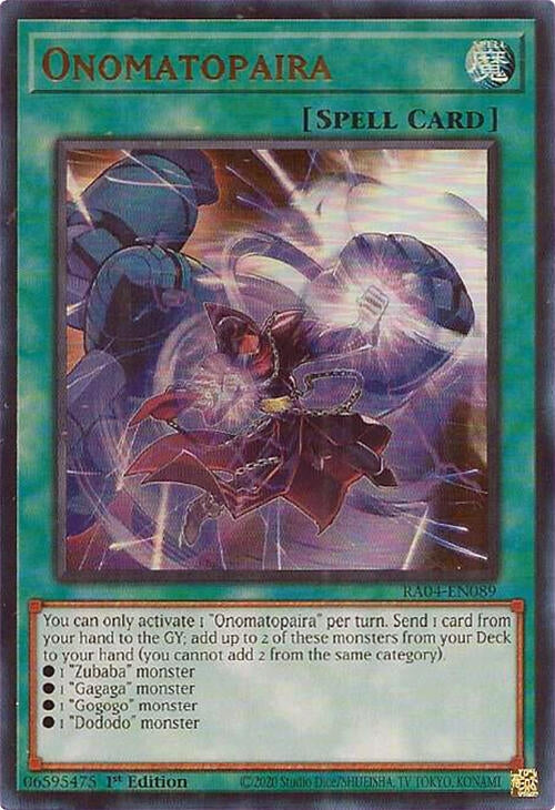 Image for Onomatopaira (UR) (Quarter Century Stampede) (RA04-EN089) - YuGiOh