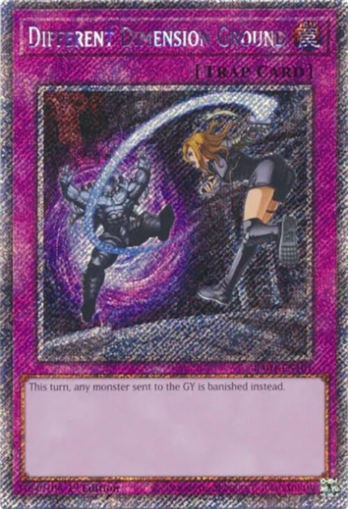 Image for Different Dimension Ground (Platinum Secret Rare) (Quarter Century Stampede) (RA04-EN101) - YuGiOh