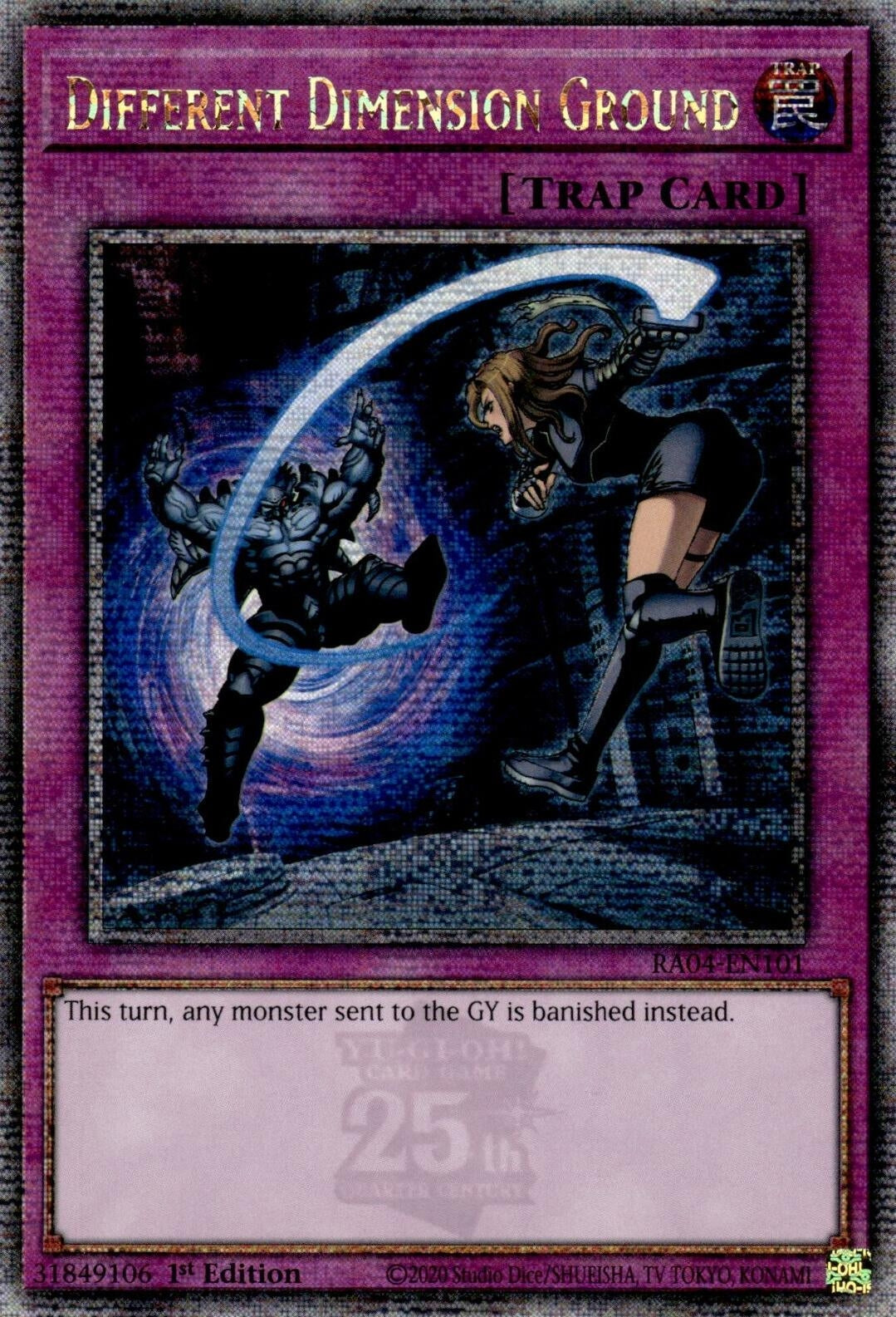 Image for Different Dimension Ground (Quarter Century Secret Rare) (Quarter Century Stampede) (RA04-EN101) - YuGiOh