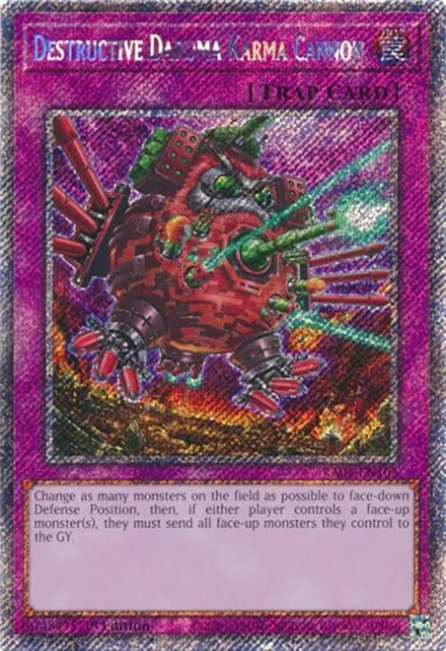 Image for Destructive Daruma Karma Cannon (Platinum Secret Rare) (Quarter Century Stampede) (RA04-EN103) - YuGiOh