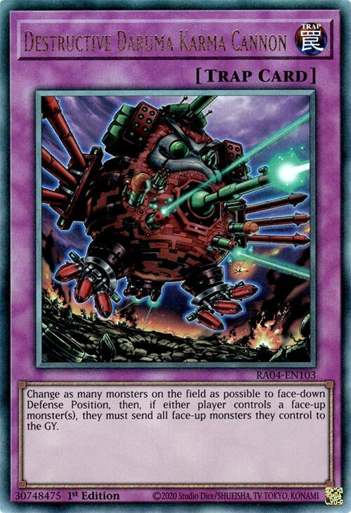 Image for Destructive Daruma Karma Cannon (PUR) (Quarter Century Stampede) (RA04-EN103) - YuGiOh