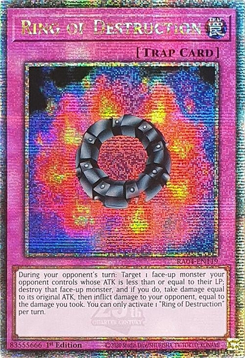 Image for Ring of Destruction (Quarter Century Secret Rare) (Quarter Century Stampede) (RA04-EN119) - YuGiOh