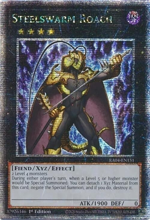 Image for Steelswarm Roach (Quarter Century Secret Rare) (Quarter Century Stampede) (RA04-EN151) - YuGiOh