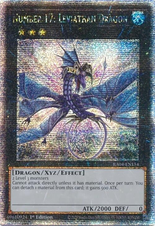 Image for Number 17: Leviathan Dragon (Quarter Century Secret Rare) (Quarter Century Stampede) (RA04-EN154) - YuGiOh