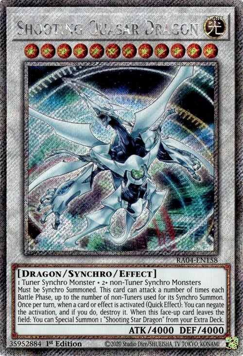 Image for Shooting Quasar Dragon (Platinum Secret Rare) (Quarter Century Stampede) (RA04-EN158) - YuGiOh