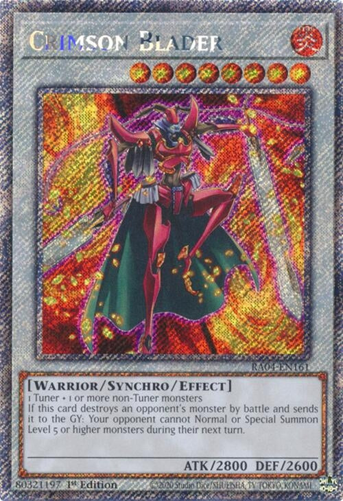 Image for Crimson Blader (Platinum Secret Rare) (Quarter Century Stampede) (RA04-EN161) - YuGiOh