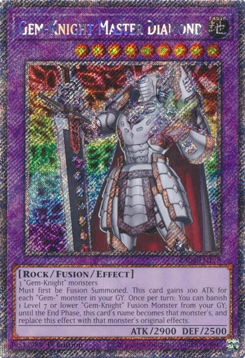 Image for Gem-Knight Master Diamond (Platinum Secret Rare) (Quarter Century Stampede) (RA04-EN178) - YuGiOh