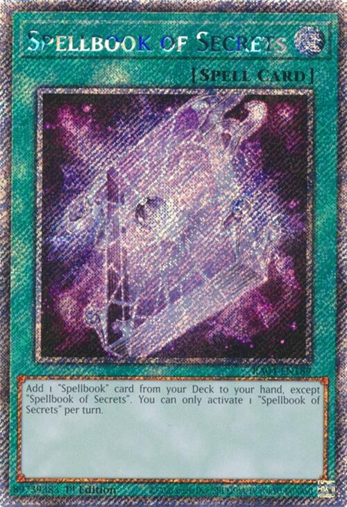 Image for Spellbook of Secrets (Platinum Secret Rare) (Quarter Century Stampede) (RA04-EN189) - YuGiOh