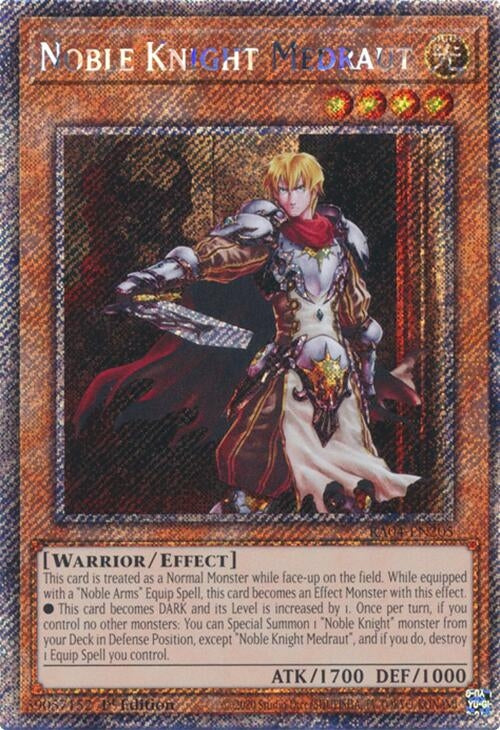 Image for Noble Knight Medraut (Platinum Secret Rare) (Quarter Century Stampede) (RA04-EN205) - YuGiOh