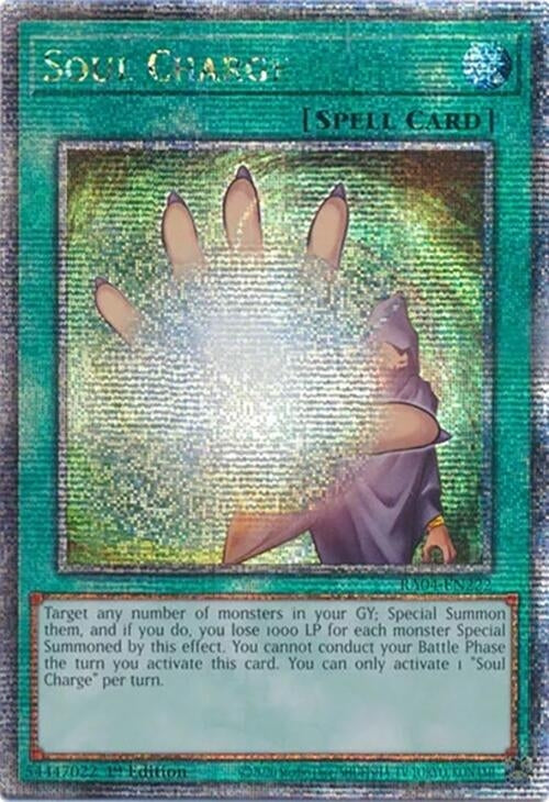 Image for Soul Charge (Quarter Century Secret Rare) (Quarter Century Stampede) (RA04-EN222) - YuGiOh