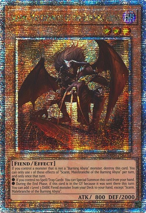 Image for Scarm, Malebranche of the Burning Abyss (Quarter Century Secret Rare) (Quarter Century Stampede) (RA04-EN233) - YuGiOh