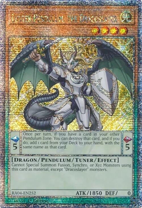 Image for Luster Pendulum, the Dracoslayer (Quarter Century Secret Rare) (Quarter Century Stampede) (RA04-EN252) - YuGiOh