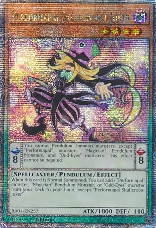 Image for Performapal Skullcrobat Joker (Quarter Century Secret Rare) (Quarter Century Stampede) (RA04-EN257) - YuGiOh