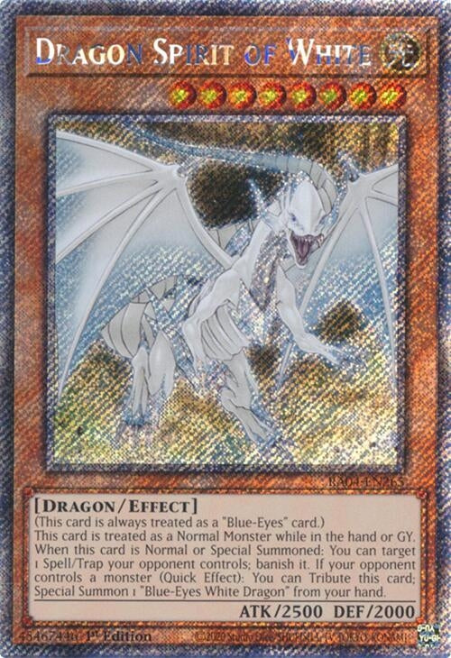 Image for Dragon Spirit of White (Platinum Secret Rare) (Quarter Century Stampede) (RA04-EN265) - YuGiOh