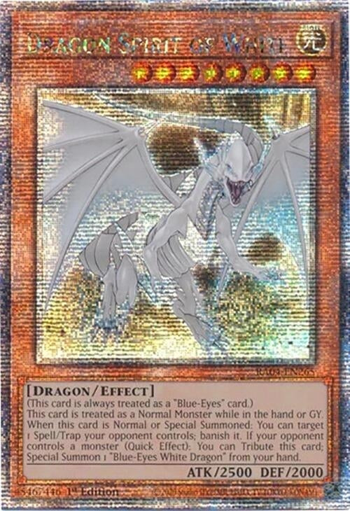Image for Dragon Spirit of White (Quarter Century Secret Rare) (Quarter Century Stampede) (RA04-EN265) - YuGiOh