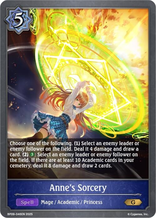 Image for Anne's Sorcery (BP09: Duet of Dawn and Dusk) (BP09-046EN) - Shadowverse: Evolve