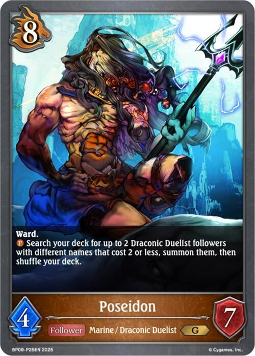 Image for Poseidon - P25EN (Foil) (BP09: Duet of Dawn and Dusk) (BP09-P25EN) - Shadowverse: Evolve