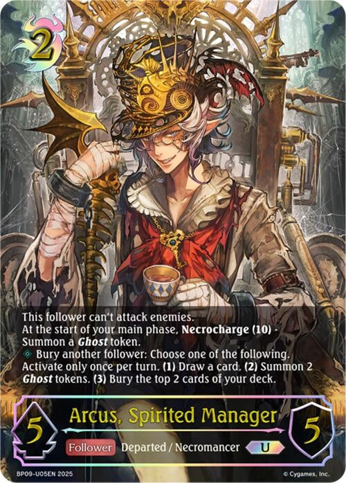 Image for Arcus, Spirited Manager (U) (BP09: Duet of Dawn and Dusk) (BP09-U05EN) - Shadowverse: Evolve