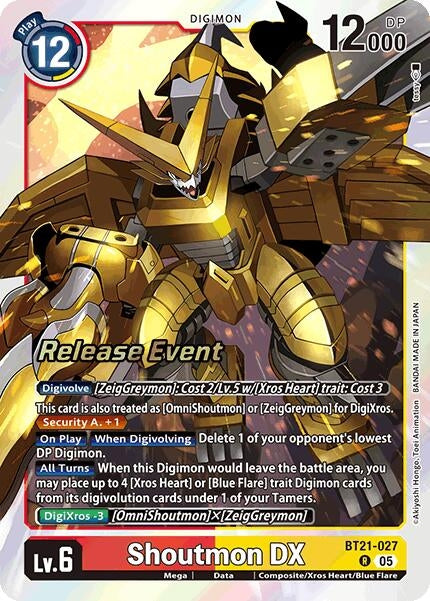 Image for Shoutmon DX (BT21_PR) (BT21-027 R) - Digimon Card Game
