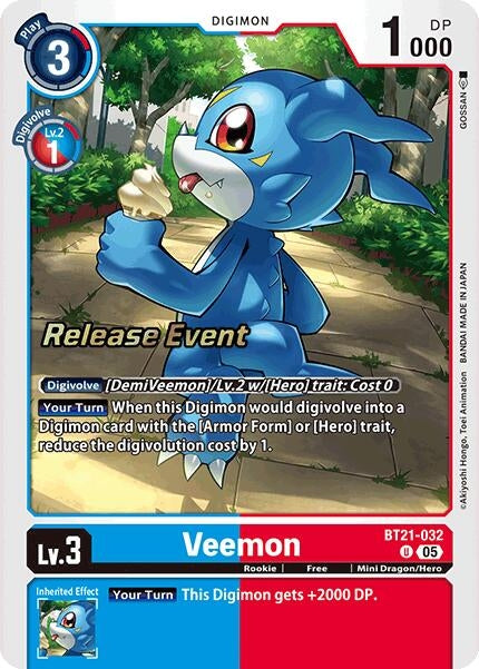 Image for Veemon (BT21_PR) (BT21-032 U) - Digimon Card Game
