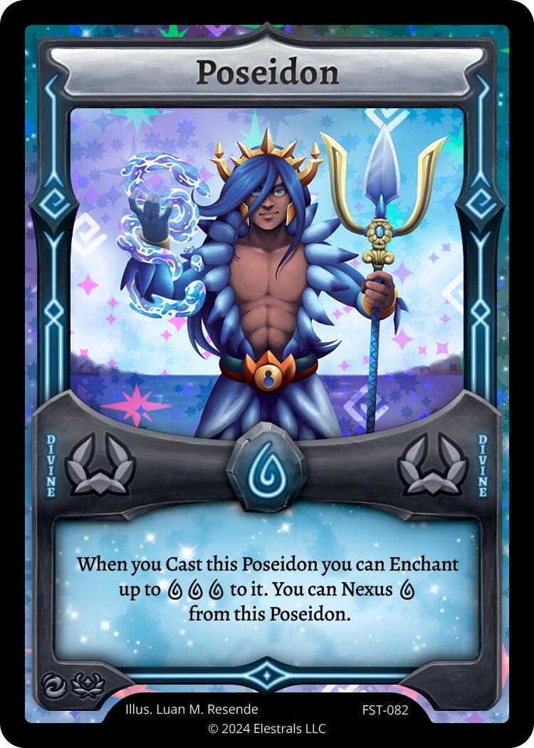 Image for Poseidon (Divine Champions: Firestorm) (FST-082) - Elestrals