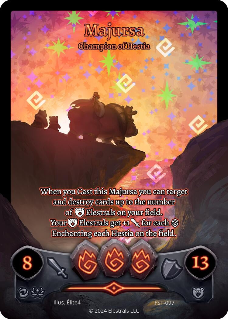 Image for Majursa - Champion of Hestia (Full Art) (Divine Champions: Firestorm) (FST-097) - Elestrals