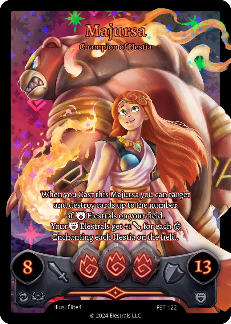Image for Majursa - Champion of Hestia (Box Topper) (Divine Champions: Firestorm) (FST-122) - Elestrals