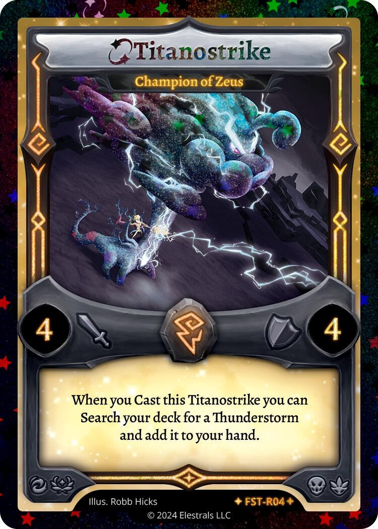 Image for Titanostrike - Champion of Zeus (Stellar) (Divine Champions: Firestorm) (FST-R04) - Elestrals