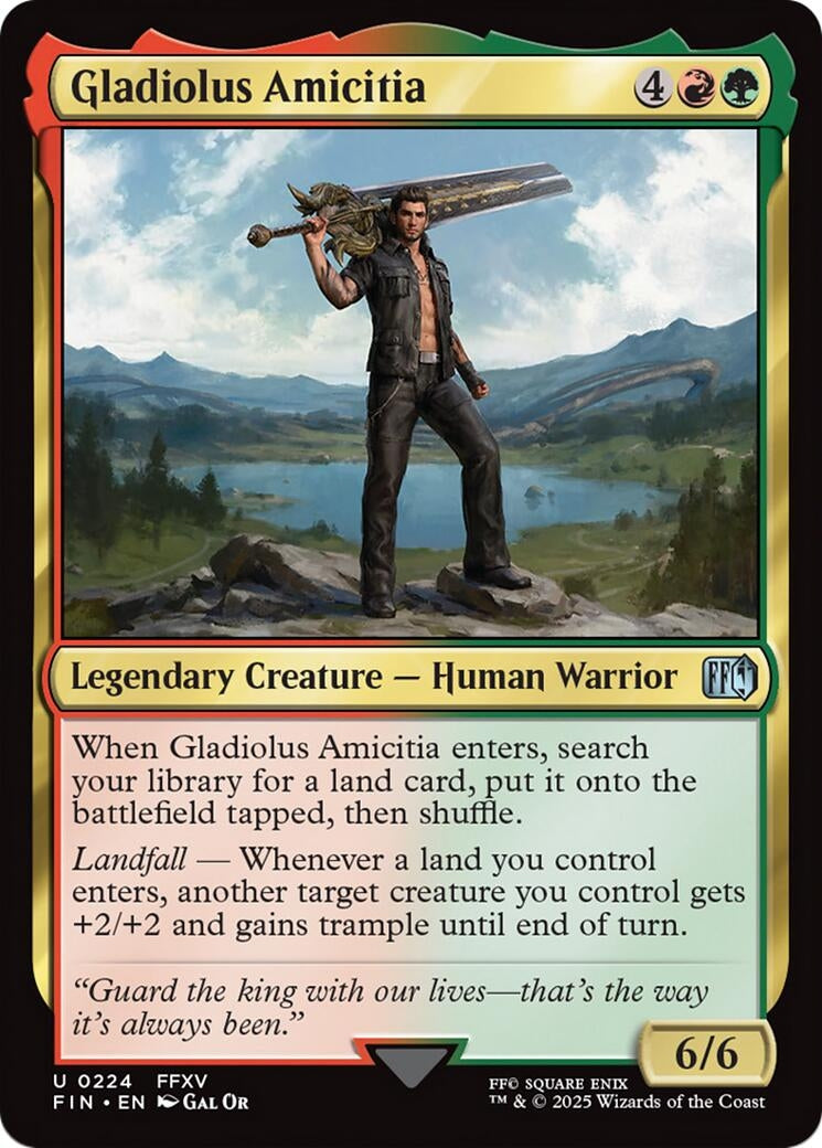 Image for Gladiolus Amicitia (Universes Beyond: FINAL FANTASY) (224) - Magic: The Gathering