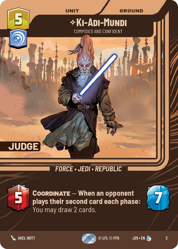 Image for Ki-Adi-Mundi - Composed and Confident (Judge Promos) (2) - Star Wars: Unlimited