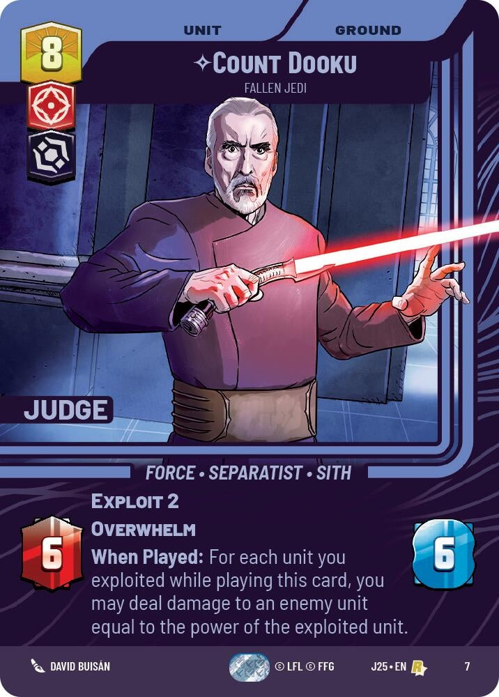 Image for Count Dooku - Fallen Jedi (Judge Promos) (7) - Star Wars: Unlimited