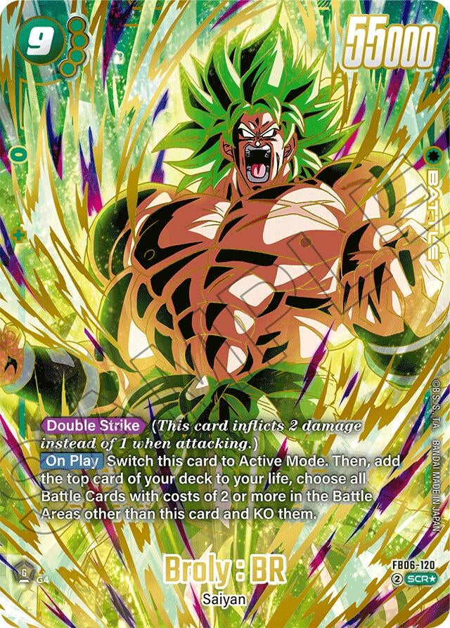 Image for Broly : BR - FB06-120 (Alternate Art) (Rivals Clash) (FB06-120) - Dragon Ball Super: Fusion World